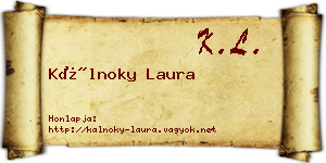 Kálnoky Laura névjegykártya