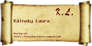 Kálnoky Laura névjegykártya